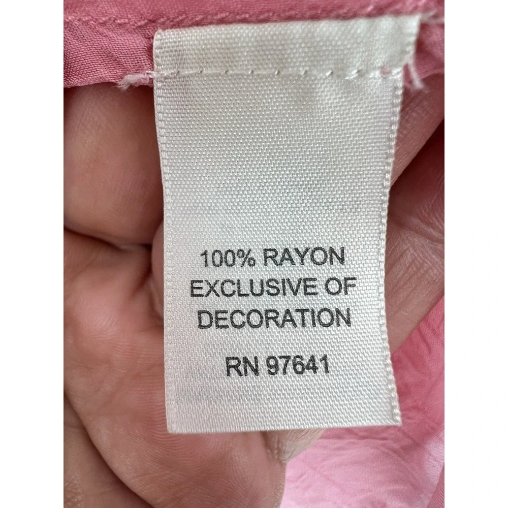 J‎ Jill Coral Pink Button Down Front Blouse Size M